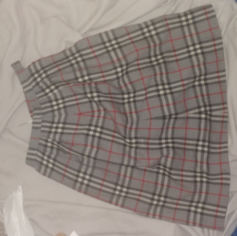 Burberry nova check gray wool skirt - Picture 1 of 6